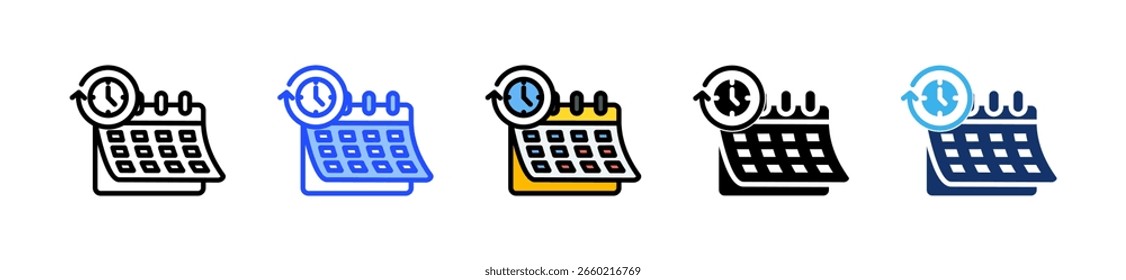 Timeline Icon Collection With Multiple Styles