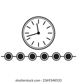 Timeline icon. Concept from fintech technology. Creative timeline icon. Vector illustration. EPS 10.