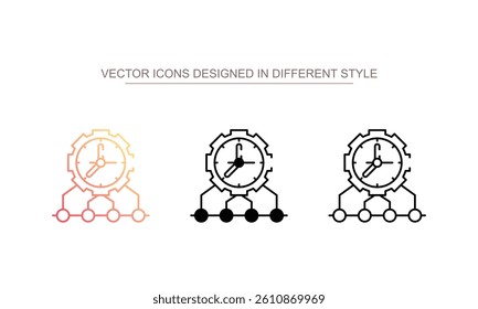 Timeline icon design with white background stock illustration