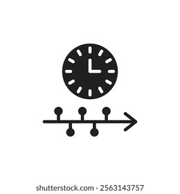 Timeline icon Isolated flat vector in outline