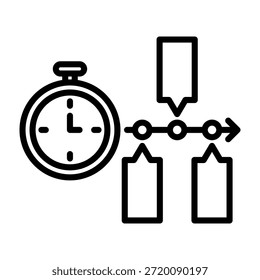 Timeline Icon Line Design Vector Illustration