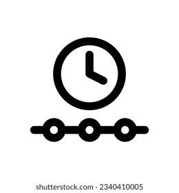 timeline icon line style vector