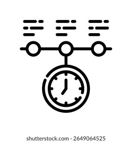 Ilustração do vetor da linha do ícone da linha do tempo