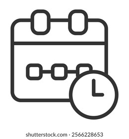 Timeline Icon Lineal Style Vector Illustration