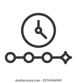 Timeline Icon Lineal Style Vector Illustration