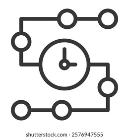 Timeline Icon Lineal Style Vector Illustration