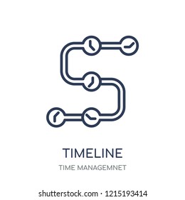 Timeline icon. Timeline linear symbol design from Time managemnet collection.