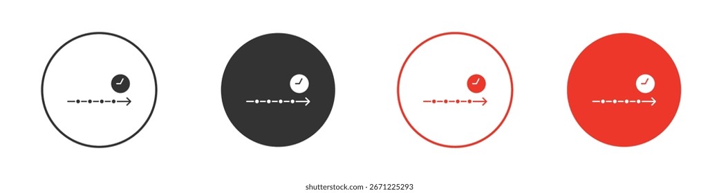 Icono de línea de tiempo para el logotipo, símbolo de signo de Vector para el diseño