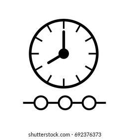 Time-line icon on white background