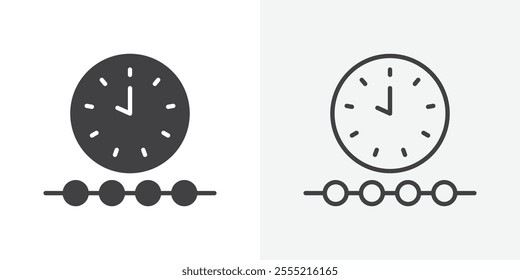 Timeline icon. outlined vector style.