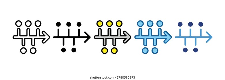 Timeline Icon Set Multiple Style Collection