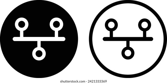 Timeline icon set in two styles . Timeline circle icon . Vector illustration