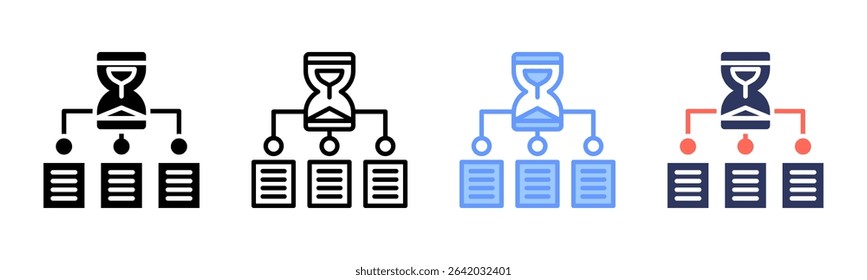 Timeline icon sheet multiple style collection