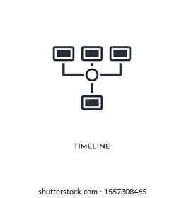 timeline icon. simple element illustration. isolated trendy filled timeline icon on white background. can be used for web, mobile, ui.