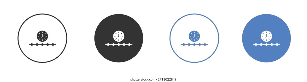Timeline icon simple minimalista Vector EPS