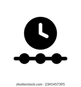 timeline icon solid style vector