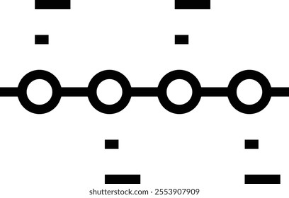 timeline icon. Thin linear style design isolated on white background