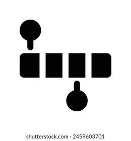 icono de línea de tiempo. icono de glifo de Vector para su Sitio web, móvil, presentación y diseño de logotipo.