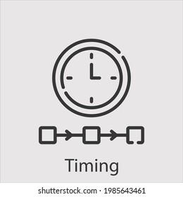 timeline icon vector icon.Editable stroke.linear style sign for use web design and mobile apps,logo.Symbol illustration.Pixel vector graphics - Vector