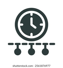 Timeline icon vector illustration. Simple fill style	