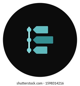 Timeline icon vector isolated on white background, logo concept of Timeline sign on transparent background, filled black symbol