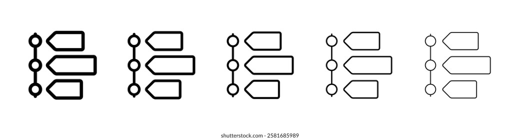 Timeline icon Vector logo sign