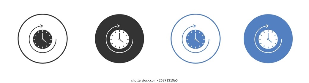 Vector de icono de línea de tiempo. Diseño de ilustración de Plantilla de logotipo