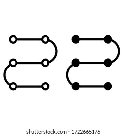 Timeline icon vector. map illustration sign. route symbol. tourism logo.