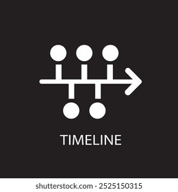 Timeline icon vector sign and symbol isolated timeline logo concept.