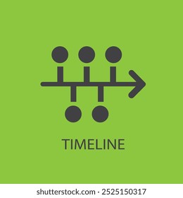Timeline icon vector sign and symbol isolated timeline logo concept.
