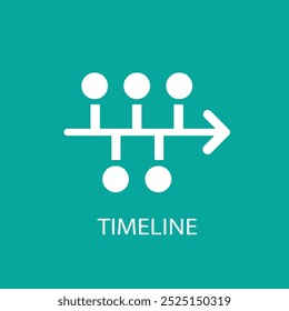 Signo de Vector de icono de línea de tiempo y concepto de logotipo de línea de tiempo aislado.