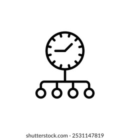 Symbolvektor der Zeitleiste. Stockgrafik