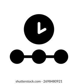 Ilustración de diseño de símbolo de Vector de línea de tiempo