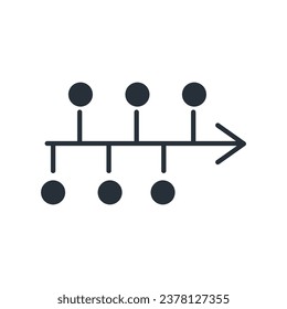 timeline icon. vector.Editable stroke.linear style sign for use web design,logo.Symbol illustration.