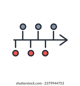 timeline icon. vector.Editable stroke.linear style sign for use web design,logo.Symbol illustration.