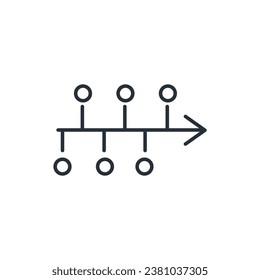 timeline icon. vector.Editable stroke.linear style sign for use web design,logo.Symbol illustration.