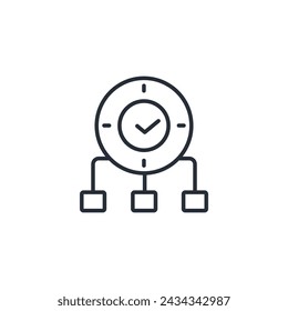 timeline icon. vector.Editable stroke.linear style sign for use web design,logo.Symbol illustration.