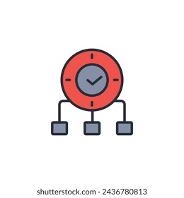 timeline icon. vector.Editable stroke.linear style sign for use web design,logo.Symbol illustration.