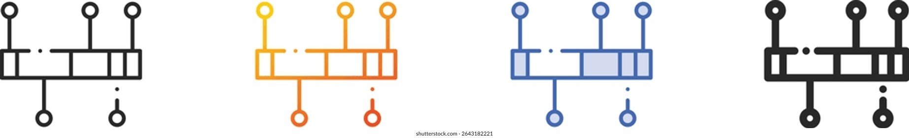 timeline icon.Thin Linear, Gradient, Blue Stroke and bold Style Design Isolated On White Background