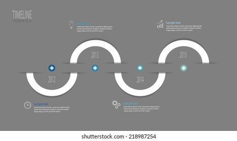 timeline illustration EPS 10. can be used for workflow layout, diagram, number options
