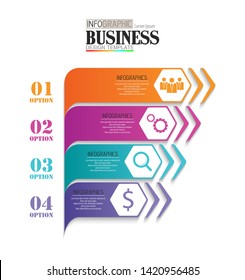 Timeline Info graphic data Visualization design Template Business concept with 4 options