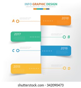 Timeline info graphic design. Clean vector.