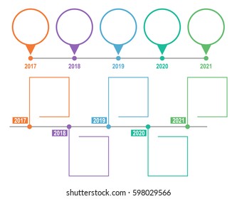 Timeline Info Graphic Template. Vector Illustration