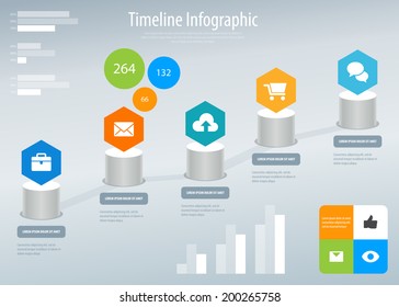 Timeline info graphic. Vector eps 10.