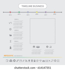 Timeline info graphics design template vector icons set 