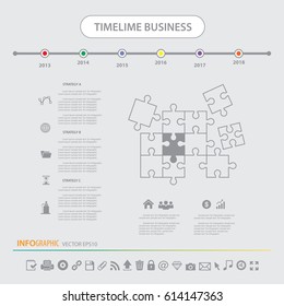 Timeline info graphics design template vector icons set 
