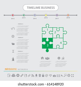 Timeline info graphics design template vector icons set 