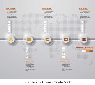 Timeline infographic 5 steps vector design template. Can be used for workflow processes, banner, diagram, number options, timeline, work plan, web design. EPS10.