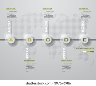 Timeline infographic 5 steps vector design template. Can be used for workflow processes, banner, diagram, number options, timeline, work plan, web design. EPS10.