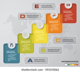 Timeline infographic 5 steps vector design template. Can be used for workflow processes, diagram, number options, timeline. EPS10.